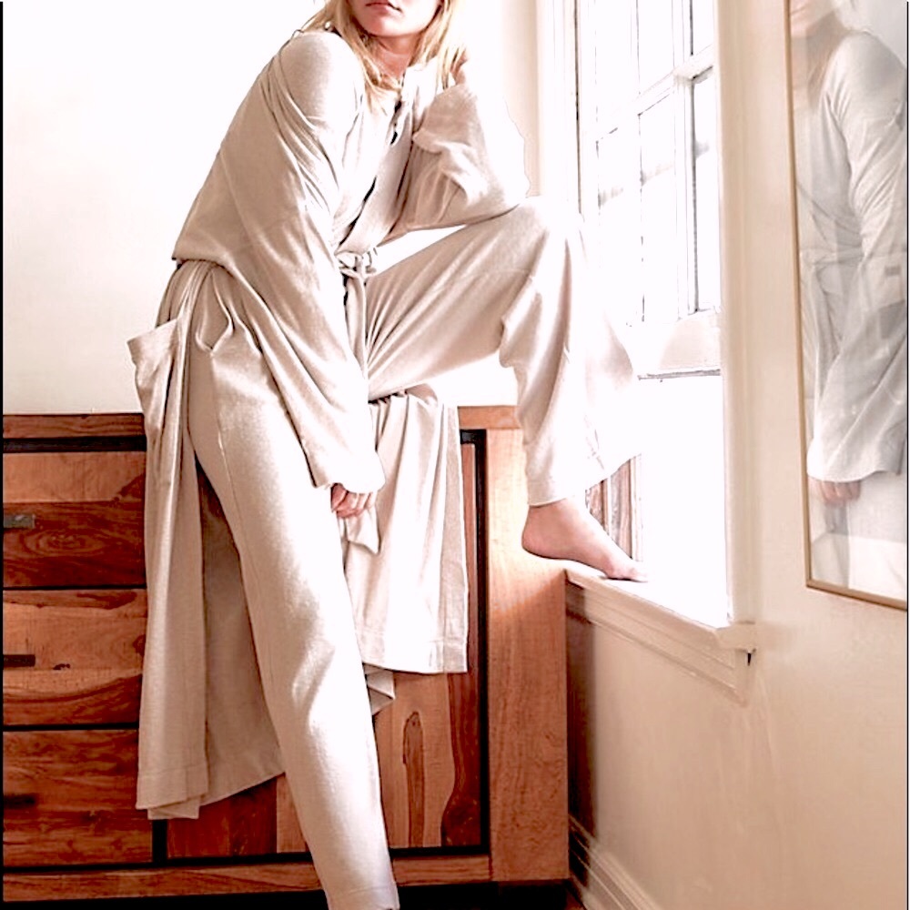 FP BEACH Ivory 3pc Lounge Set Longline Cardigan, L/S Top & Wide Leg Pants Sm - Picture 3 of 8